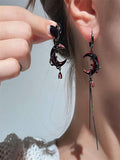 Red Crescent Earrings